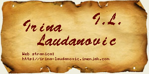 Irina Laudanović vizit kartica